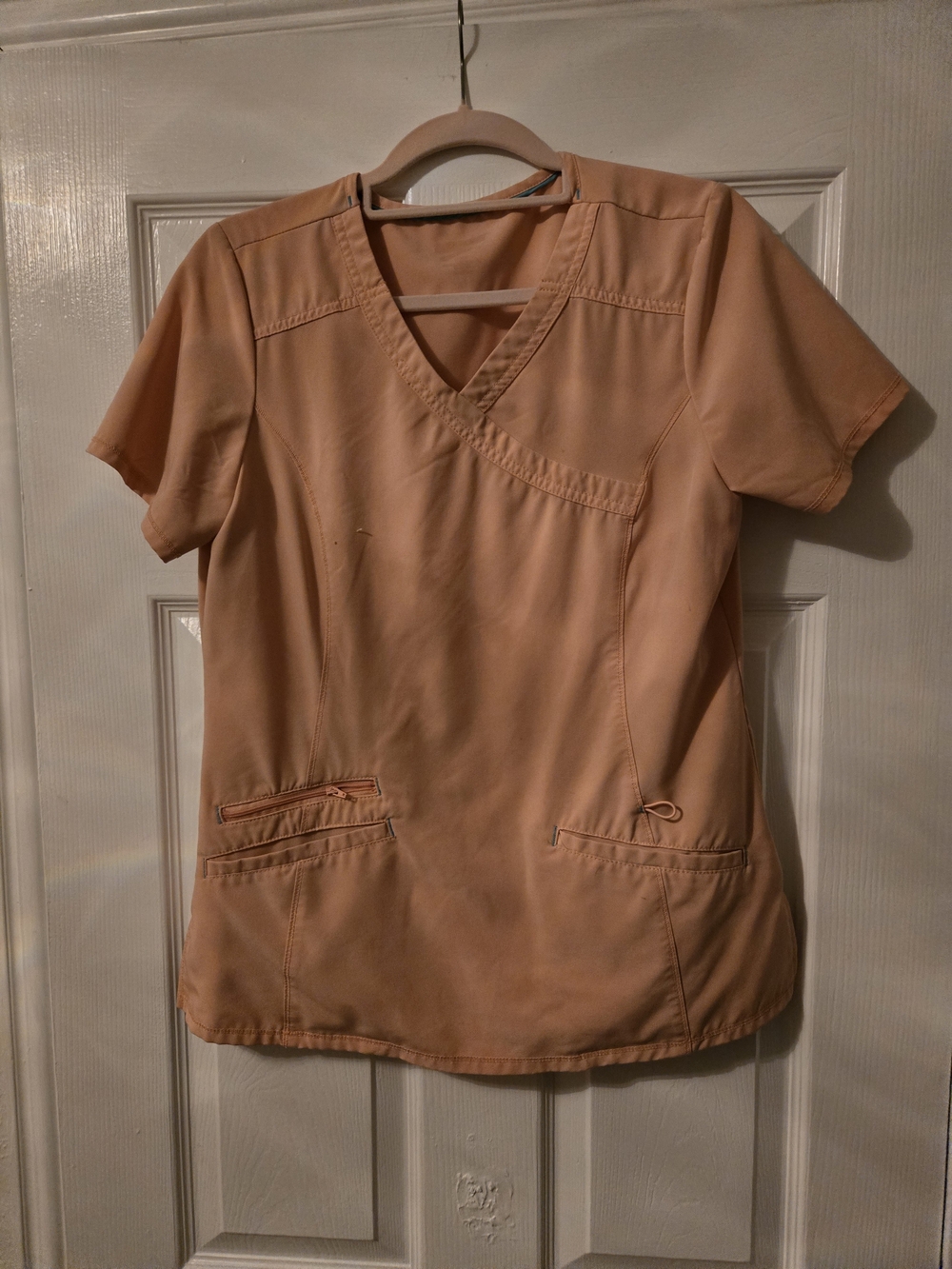 Scrubstar Peach V-Neck Scrub Top